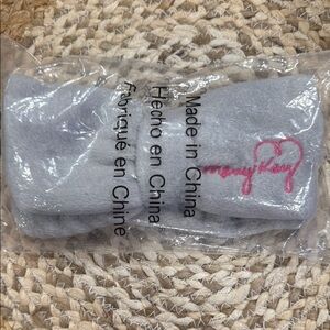 Mary Kay Soft Gray Headband with Pink Logo